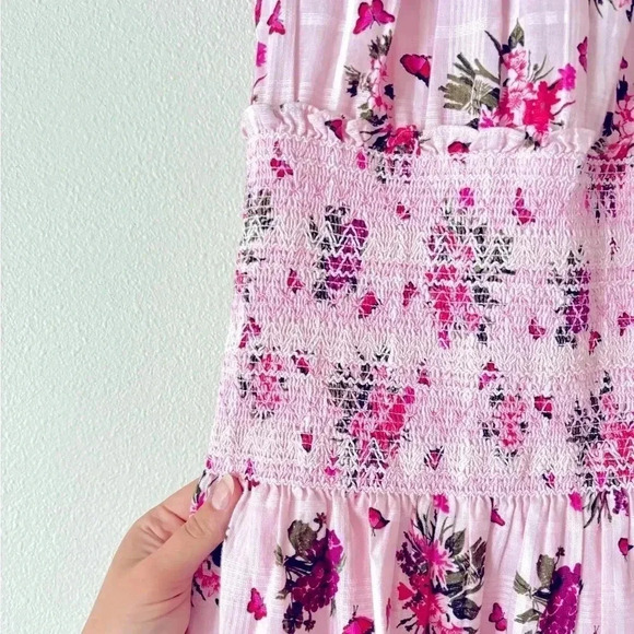NWOT LoveShackFancy Spritz Dress in Rosemary Mauve Pink Floral Cottagecore Large - Picture 6 of 10
